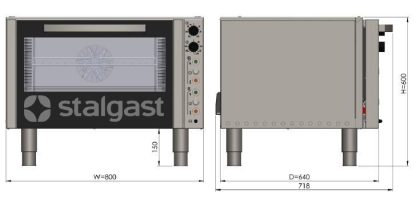Kiertoilmauuni Stalgast Stream 400V (965001) - Image 4
