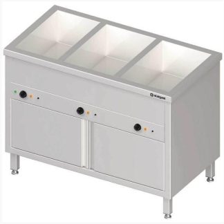 Lämpöhaudepöytä alakaapilla (2, 3, 4 allasta)