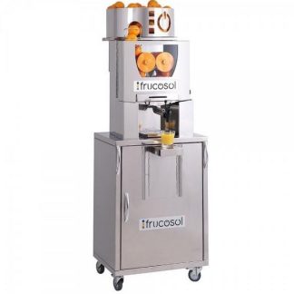 Tuoremehupuristin Frucosol Itsepalvelumalli jalustalla