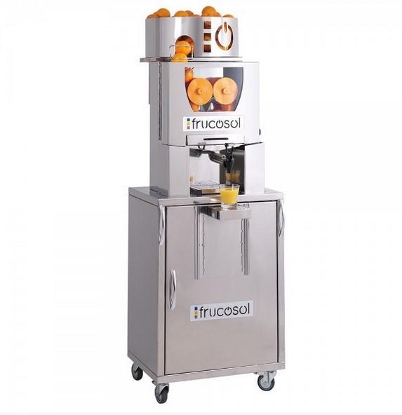 Tuoremehupuristin Frucosol Itsepalvelumalli jalustalla