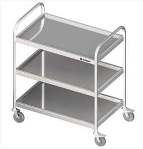 Tasovaunu kolmella hyllyllä Stalgast syvyys 500mm