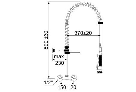 Esipesusuihku Classic seinäkiinniteinen (548808) - Image 2