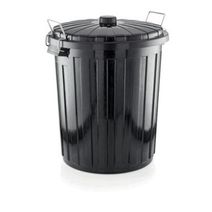Jäteastia kannellinen Black