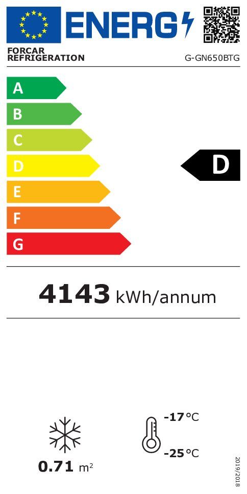 Pakastekaappi lasiovellinen Forcar PRO 650L GN2/1 (G-GN650BTG) - Image 2