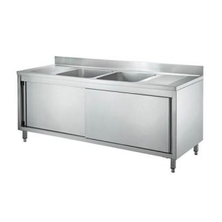 RST kahden altaan pöytä alakaapilla 2000x700x850mm (GDS207M2CS)