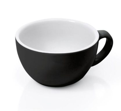Kuppi Cappuccino Black 28cl  (6kpl/pakkaus)+aluslautanen 15,5cm (6kpl/pakkaus)