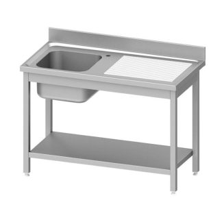 RST allaspöytä alahylyllä Eco Line syvyys 600mm tai 700mm (allas vasemmalla)