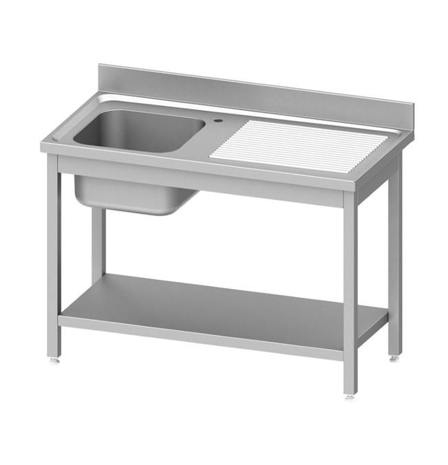 RST allaspöytä alahylyllä Eco Line syvyys 600mm tai 700mm (allas vasemmalla)