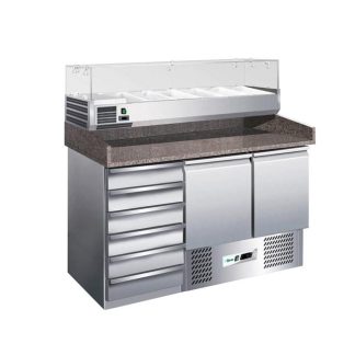 Pizzavalmistuspöytä ja kylmäallas 6xGN1/4 Forcar (G-S903PZCAS)