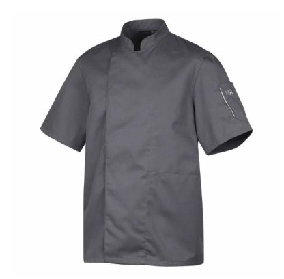 Robur kokkitakki unisex lyhythihat harmaa ( XS - XXXL)
