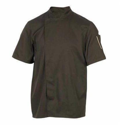 Robur kokkitakki unisex lyhythihat ruskea ( XS - XXXL)
