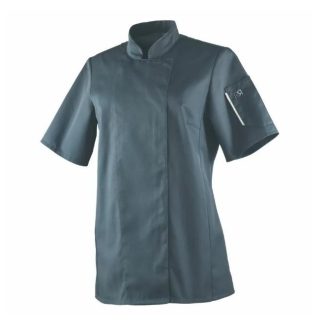 Robur kokkitakki naisten lyhythihat harmaa ( XS - XXXL)