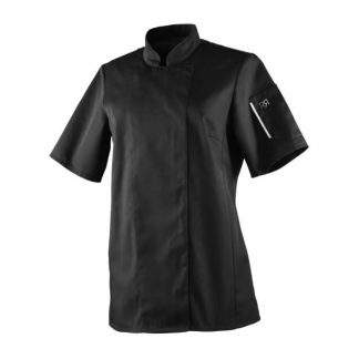 Robur kokkitakki naisten lyhythihat musta ( XS - XXXL)