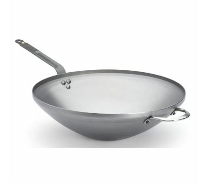 De Buyer Mineral wokkipannu, hiiliteräs, 40 cm