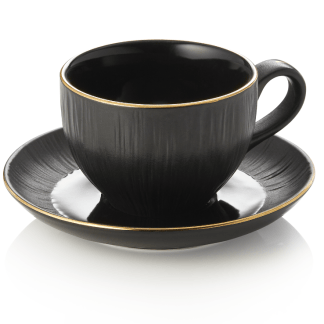Cappuccinokuppi ja aluslautanen Maya Kuro 4 kpl (4851720)