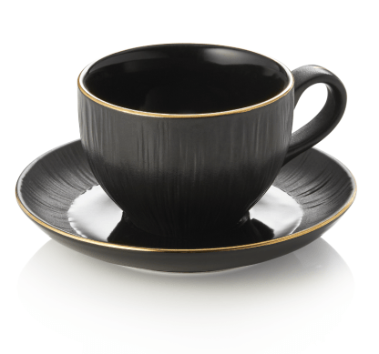 Cappuccinokuppi ja aluslautanen Maya Kuro 4 kpl (4851720)