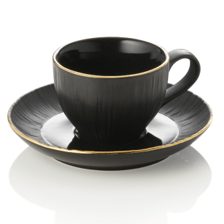 Espressokuppi ja aluslautanen Maya Kuro 4 kpl (4851708)