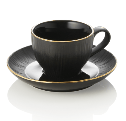 Espressokuppi ja aluslautanen Maya Kuro 4 kpl (4851708)