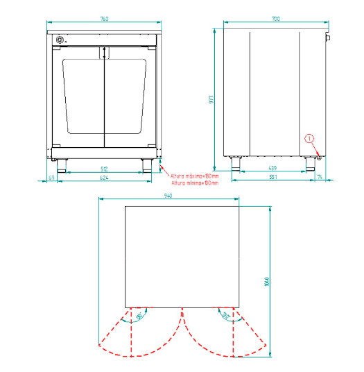 Nostatuskaappi FM Industrial (F608) - Image 2