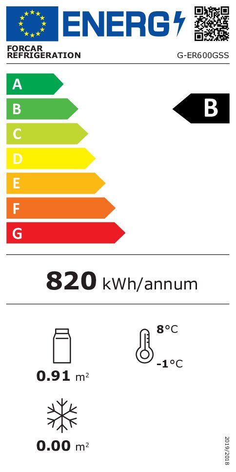 Jääkaappi Forcar lasiovellinen 570L (G-ER600GSS) - Image 2